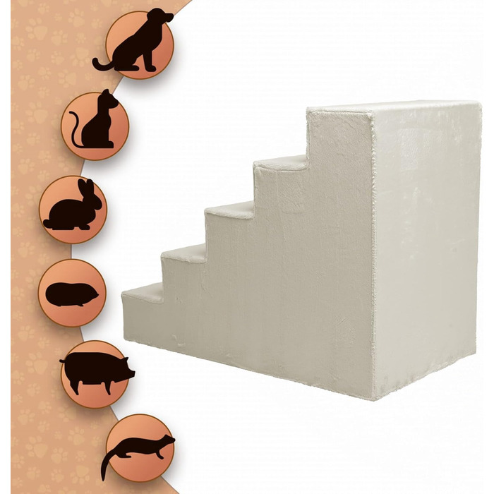 Сходинка для собак Mg Design - дерев'яна, з міцним каркасом, для диванів та ліжок, 40x45x5 см / 71x40.5x56 см