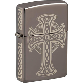 Запальничка Zippo з лазерним гравіюванням, кельтський хрест, чорна