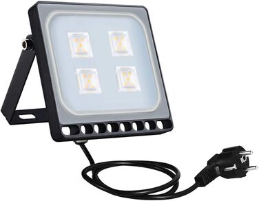 Sararoom LED прожектор для вулиці, 20W, 3000K тепле світло, 4000 Лм, IP65, водонепроникний, 48 LED, зовнішній LED ліхтар для саду, гаража, подвір'я, спортмайданчика