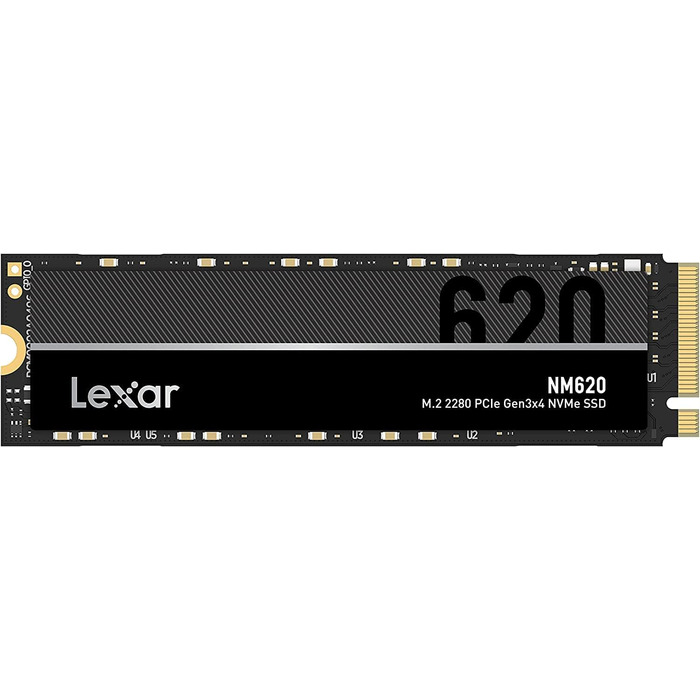 Lexar NM620 1TB SSD: Швидкий M.2 NVMe SSD для ПК та геймерів | PCIe Gen3x4 | 3D NAND Flash | До 3500 МБ/с читання, 3000 МБ/с запис