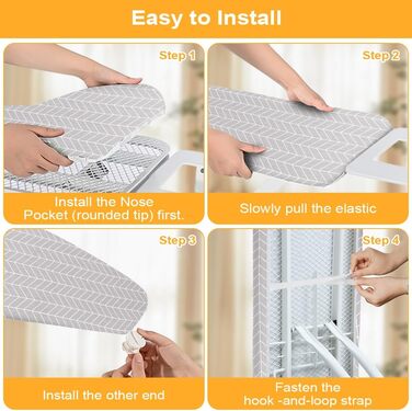 Чохол для прасувальної дошки універсальний 125*46 см, бавовна, для парогенератора та праски