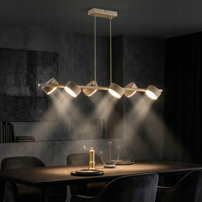 Підвісна лампа Elko-Lighting Mono Ecru, 6 точок світла, GX53