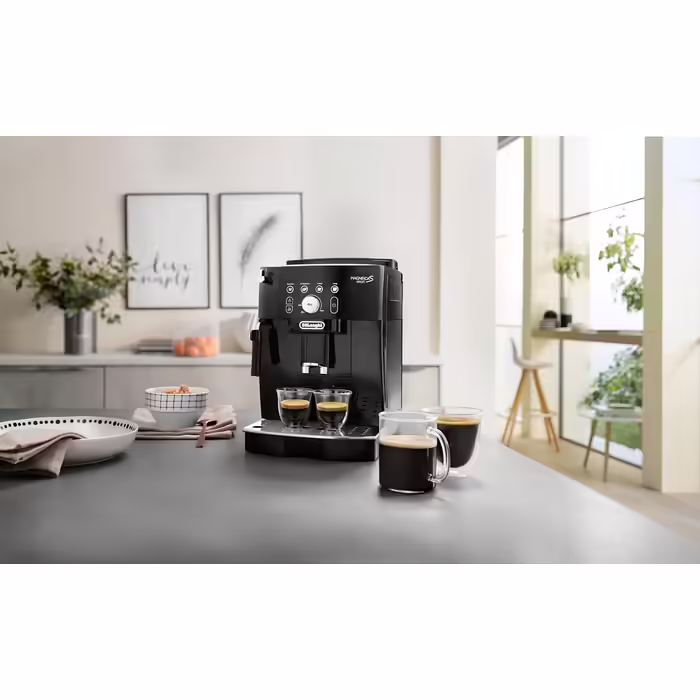 Кавомашина De'Longhi Magnifica S Smart ECAM 230.13.B з капучинатором, автоматична, для еспресо, капучино, кави, чорна, 2 чашки, кнопкове та ручне керування