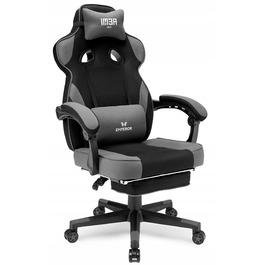Ігрове крісло IMBA seat Emperor, тканина, чорно-сіре