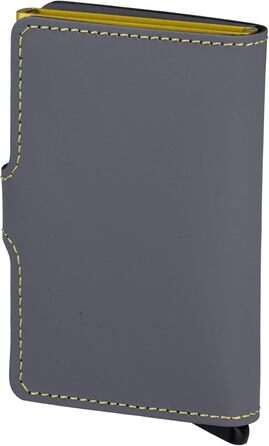 Гаманець Secrid Miniwallet Matte Grey-Lime (10.2 x 6.5 x 2.1 см) - Оригінальний жіночий та чоловічий гаманець