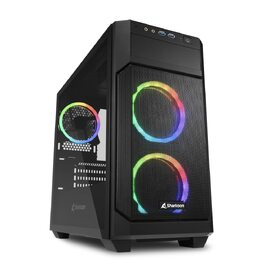 Корпус для ПК Sharkoon V1000 RGB Micro Tower, Micro-ATX, чорний