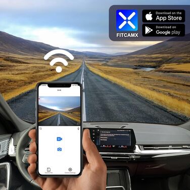 Відеореєстратор Fitcamx для VW ID.3 (2020-2026) та Seat Cupra Born, 4K UHD 2160P, WiFi, нічна зйомка, OEM дизайн, G-сенсор, циклічний запис, WDR, Plug & Play, з карткою пам'яті 64 ГБ