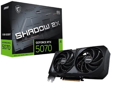 Відеокарта MSI GeForce RTX 5070 12G Shadow 2X OC (12GB GDDR7, PCIe 5, Boost 2542 MHz)