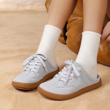 Тапочки домогосподарки UBFEN жіночі теплі мюлі, зручні, з м'якої плюшевої тканини, повсякденні, для дому та вулиці, сірі, 40 EU