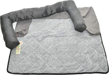 Крісло-ліжко для собак Raikou: зручне та захисне, 90x90 см, сірий меланж