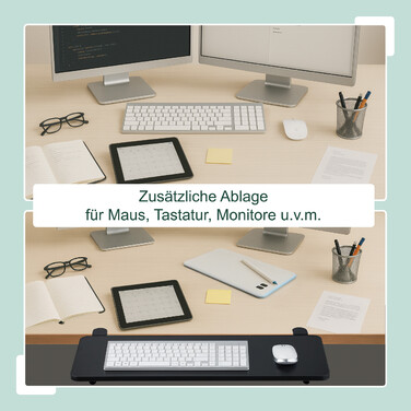 Relaxdays Desk Extension for Clipping On