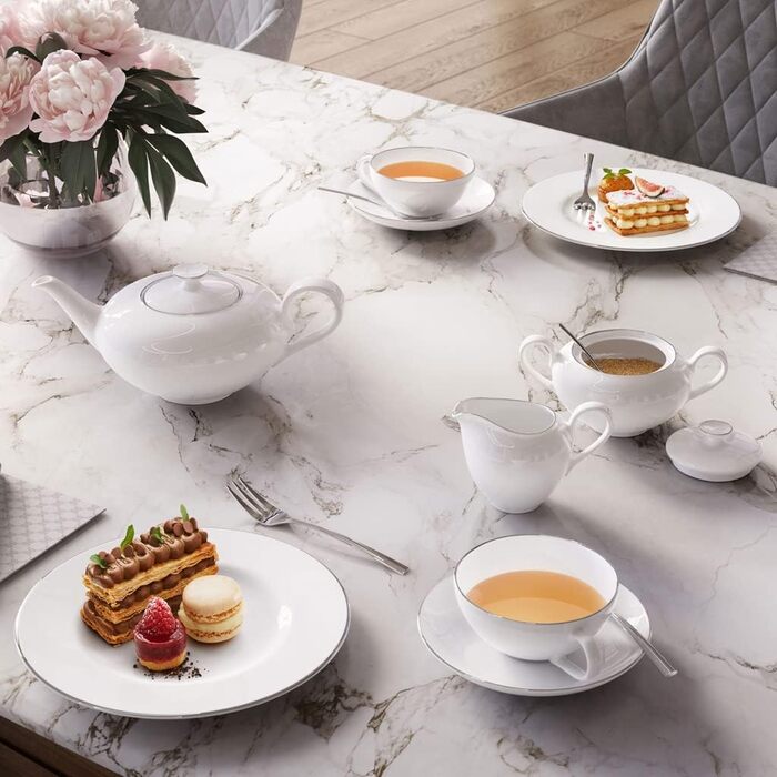 Villeroy & Boch 10-4636-0960 Anmut Platinum No. 1 Sugar/Jam Pot, Porcelain
