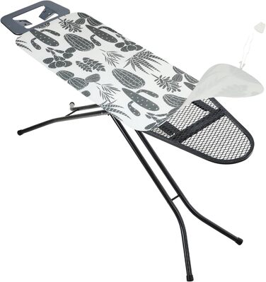 Покриття для прасувальної дошки KADAX з шнурком, бавовняне покриття для прасувального столу, підходить для парових прасок, замінне покриття для прасувальної дошки з м'яким шаром (кактуси 132x48)