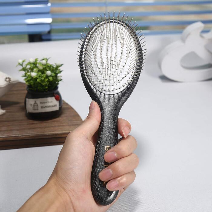 BESTOOL Щітка для волосся Paddle Detangler з металевими щетинками, для розплутування та масажу, підходить для кучерявого та довгого волосся, для мокрого та сухого волосся