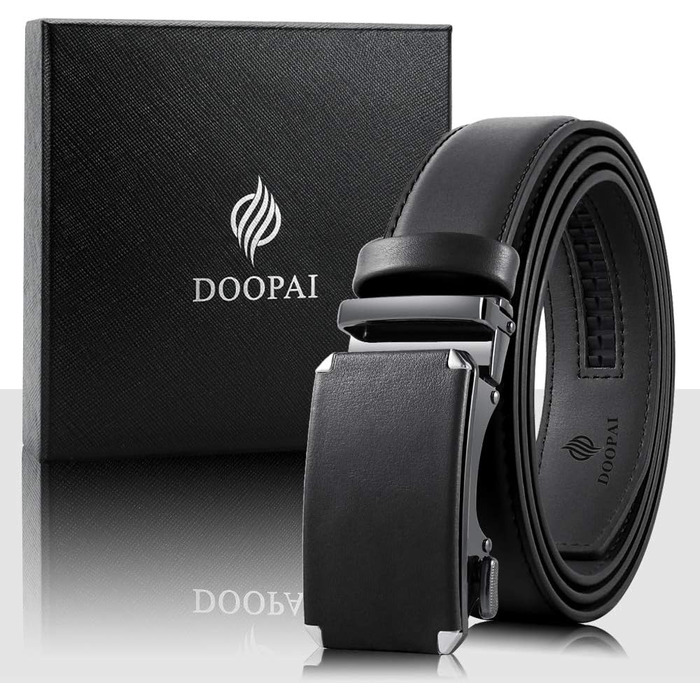 Чоловічий ремінь DOOPAI, 115-135 см, регульований розмір (05 Black)
