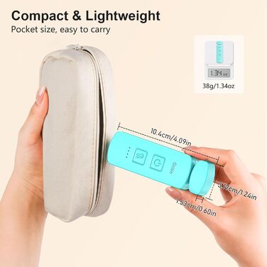 LED кріплення-лампа для читання Gritin з USB-зарядкою, 3 кольори та 3 рівні яскравості, захист очей, блакитний