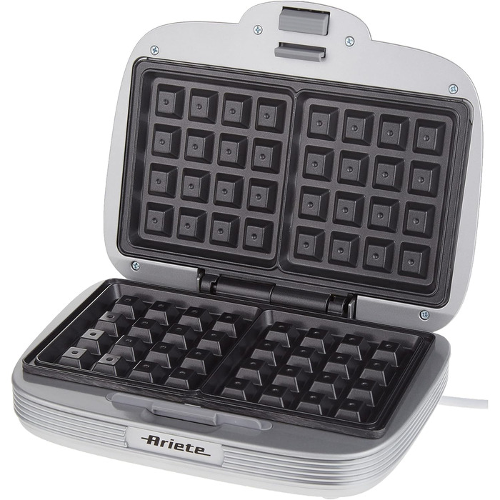 Ariete Party Time 700W Electric Waffle Maker - Non-Stick, Blue