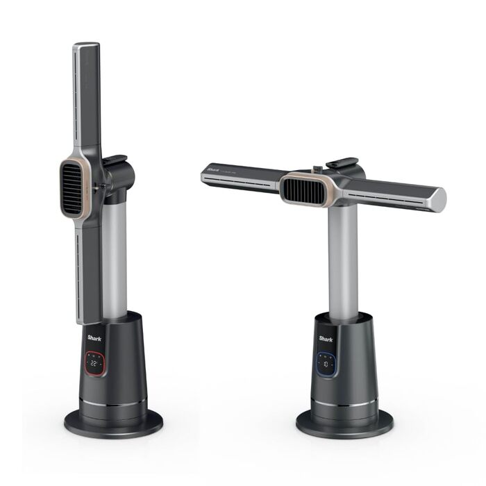 Вентилятор та обігрівач 2-в-1 Shark TurboBlade Cool + Heat з термостатом, пультом керування та коливанням | Безлопатевий вентилятор та обігрівач для швидкого нагріву та охолодження, чорно-золотий, TH200EU TurboBlade – Cool + Heat, антрацит