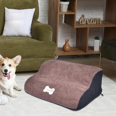 Сходинки для собак Dualoai - сходи для маленьких собак, для підйому на ліжко, знімний чохол, м'який нахил, для дому