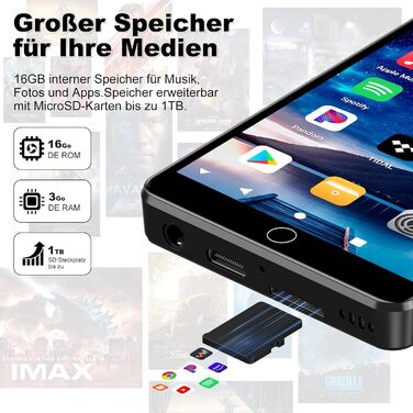 MP3 плеєр Spotify з WiFi та Bluetooth, Android MP4 плеєр для дітей 4.02