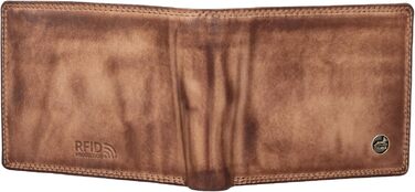 Чоловічий гаманець Volmer Leder з RFID-захистом, антикварний коричневий, місткий (9+4 картки)