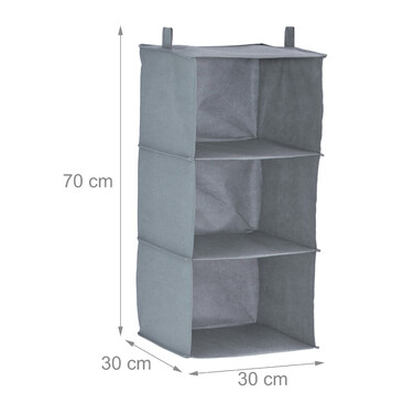 Relaxdays Hanging Shelf Closet, 3 Compartments