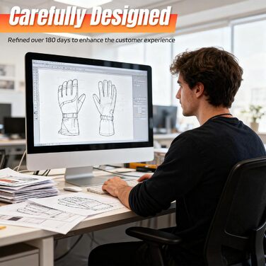 Обогревні рукавички для жінок та чоловіків 7.4V 6400mAh, акумуляторні, 3 режими нагріву, водонепроникні, сенсорні, для мотоцикла, лиж, скелелазіння, піших прогулянок, універсальний розмір