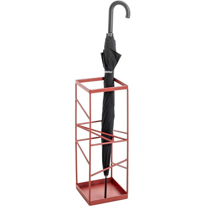 Підставка для парасольки HAKU Möbel, метал, 17x49x17 см, сучасний стиль (червона)