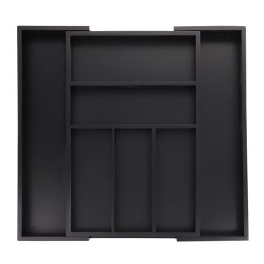 Relaxdays Extendable Bamboo Cutlery Box
