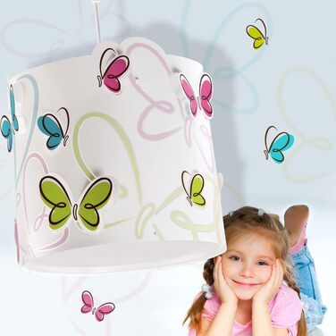 62142 Colorful Butterfly Chandelier, Multicolor