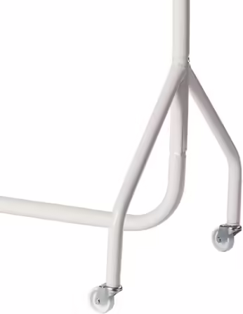 The Shopfitting Shop Clothes Rail 90 cm long x 1.5 m high, robust, 32 mm steel pipe, White