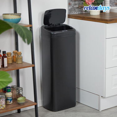 Relaxdays Black Sensor Trash Can