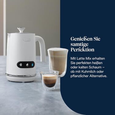 Електричний спінювач молока De'Longhi LatteMix EMF3.W, 250 мл, білий