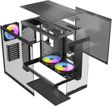 Корпус для ПК GEH Antec C8 Wood Full Tower чорний (ARGB)