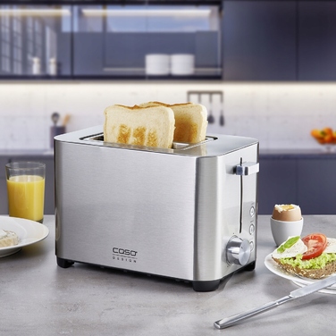 Тостер Caso CLASSICO T2, сріблястий/сірий, 850 Вт