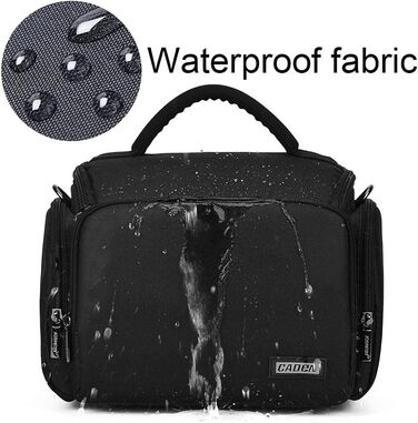 Сумка для камери CADeN: водонепроникна, для Canon, Nikon, Sony SLR/DSLR, об'єктиви та аксесуари, чорна, L