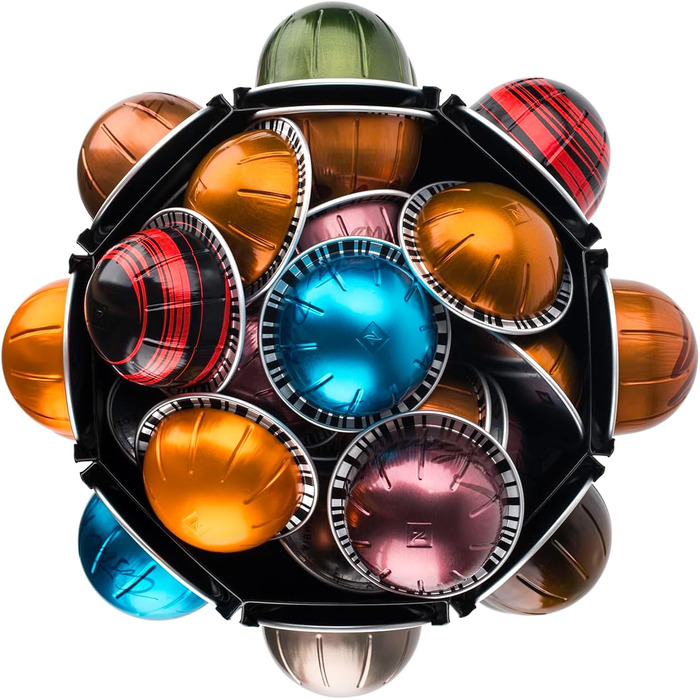 Тримач для капсул кави Bagoo Karussell для Nespresso Vertuo Line з центральним сховищем для додаткових капсул Nespresso Vertuo (40+)