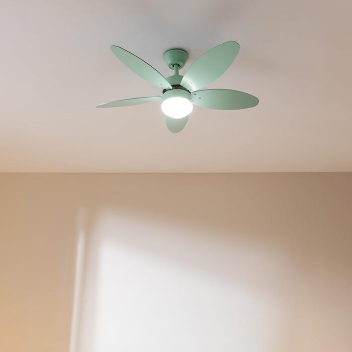 Стельовий вентилятор Cecotec EnergySilence Aero 4260 Full Mint 40W зі світлодіодним освітленням, пультом, таймером та 6 швидкостями