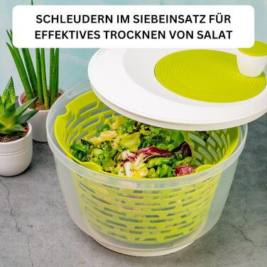 Салатниця Westmark об'ємом 4.4 л, пластик BPA-free, прозора/біла/зелена, 243022EA