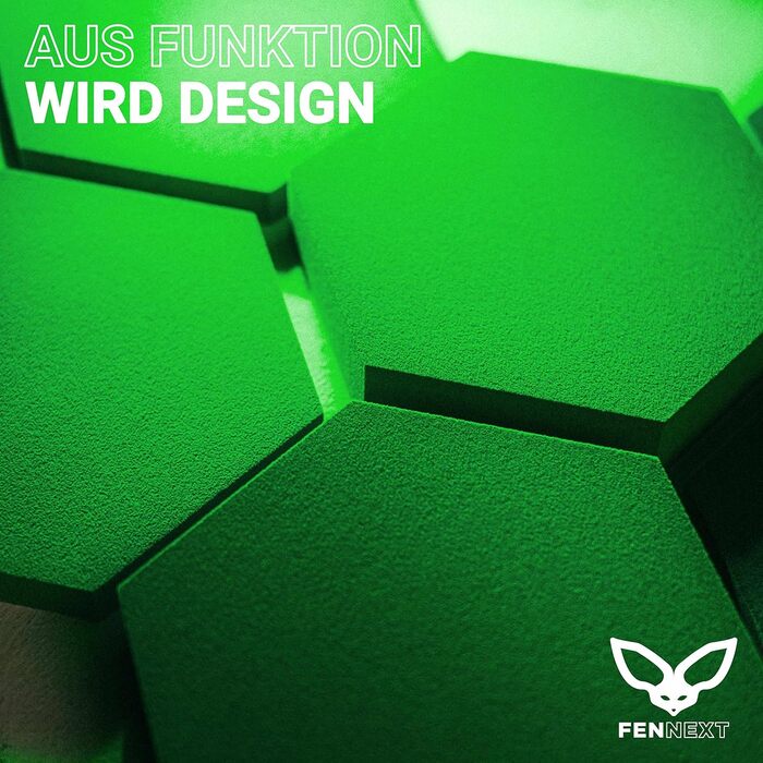 Акустичні панелі-поглиначі шуму Hexagon (8 шт.), 3D стінові панелі для шумоізоляції, колір Green Shades, вироблено в ЄС