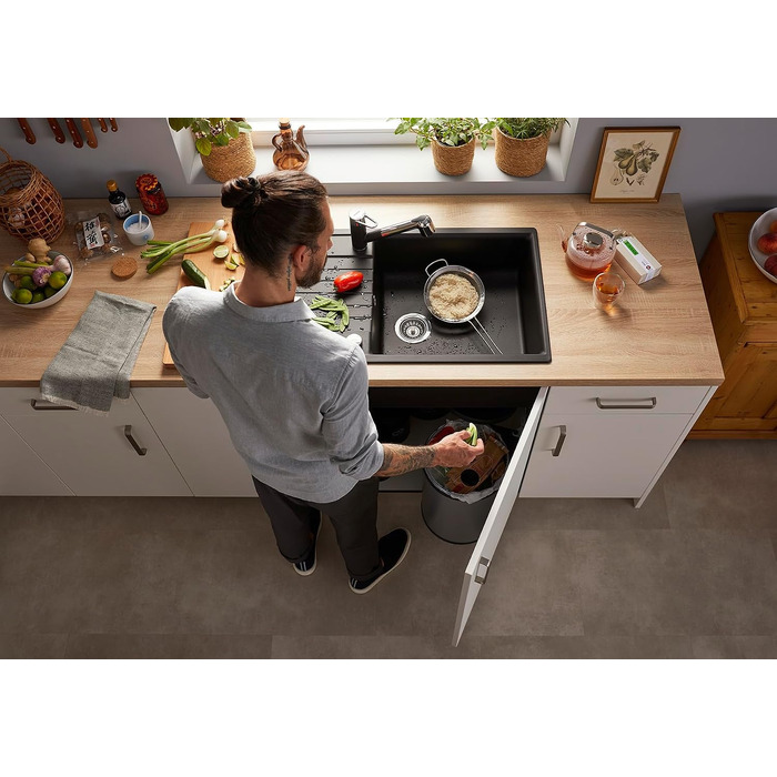 Система для сортування сміття BLANCO Botton Pro 45/2, ручна, 2 відра по 13 л, для кухонних шаф шириною 45 см, підлоговий монтаж