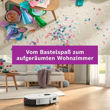 Робот-пилосос Bosch Spotless BCRD1W з функцією миття, 11000 Па, білий