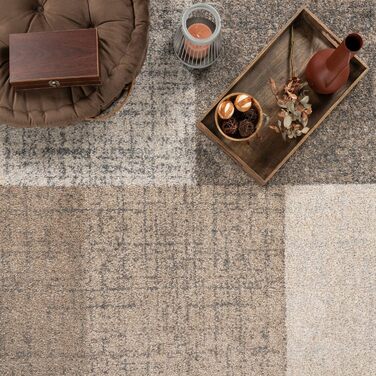 Килим для вітальні, спальні, дитячої кімнати, коридору, їдальні TT Home. Колір: сірий, розмір: 80x150 см. Сучасний дизайн з геометричним малюнком, короткий ворс.