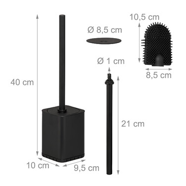 Relaxdays Toilet Brush with Wall Holder