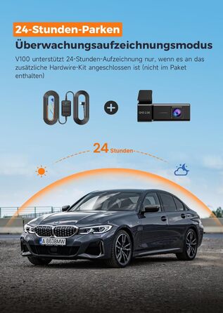 Автомобільний відеореєстратор E-YEEGER 2.5K 1440P з WiFi, IPS екраном 1.47