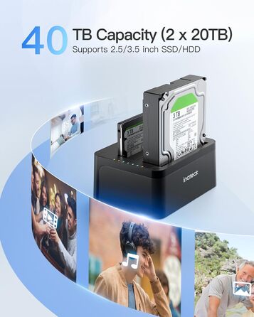 Док-станція Inateck для HDD/SSD 2.5/3.5