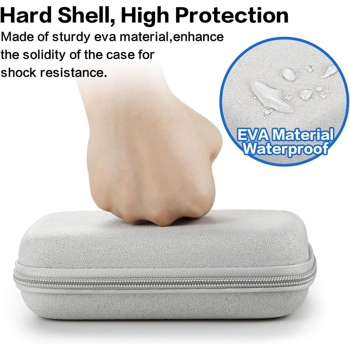 Органайзер для кабелів Teskyer, водонепроникний, жорсткий корпус, сірий, 8,5 x 17,5 x 6 см