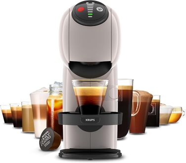Кавомашина NESCAFÉ Dolce Gusto Genio S від KRUPS, 15 Bar, компактна, автоматичне відключення, 30+ напоїв, KP243B (Taupe)