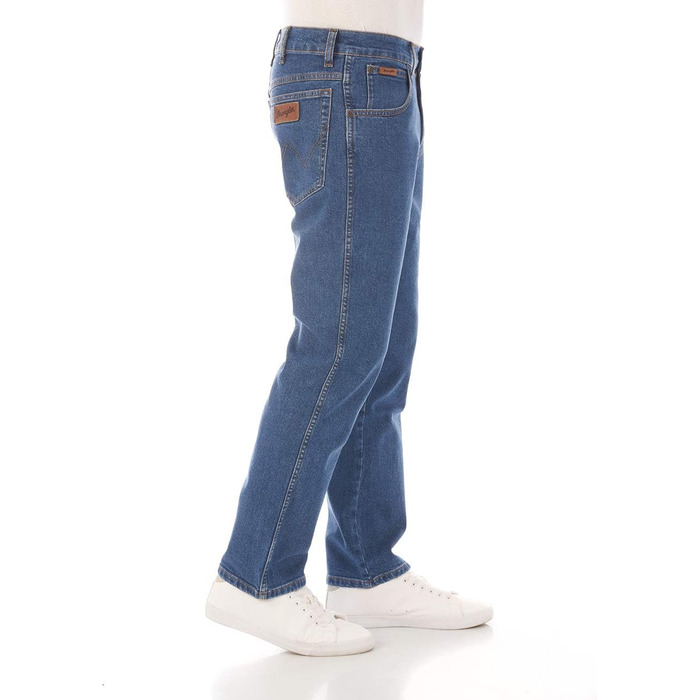 Джинси чоловічі Wrangler Texas Stretch Regular Fit, Authentic Straight, Denim, сині (33W/36L)