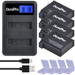 Акумулятор DuraPro 4X 1680mAh + LCD зарядний пристрій Dual USB для GoPro 4 / Hero 4 AHDBT-401